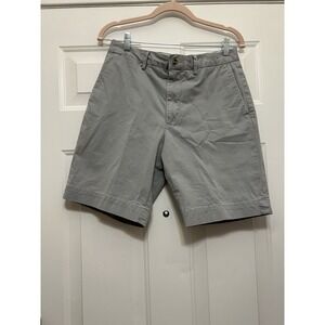 Polo Ralph Lauren Men's Chino 10" Shorts 30 Gray Stretch Classic Fit Prep Casual